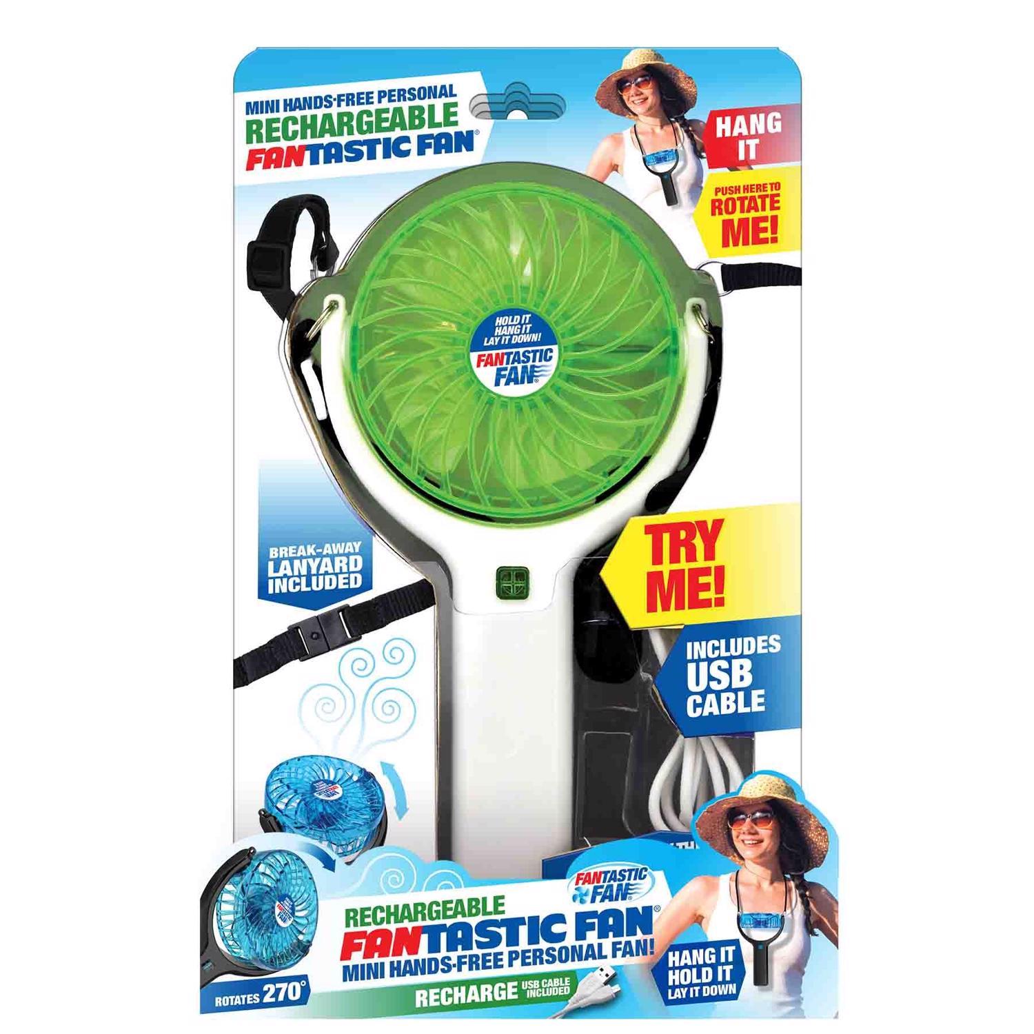 Shawshank LEDz Fantastic Fan 7.5 in. H Mini Rechargeable Fan Mfr
