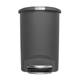 Simplehuman 50 L Gray Plastic Step Trash Can