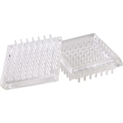Shepherd Hardware Plastic Caster Cup Clear Square 1 in. W 4 pk