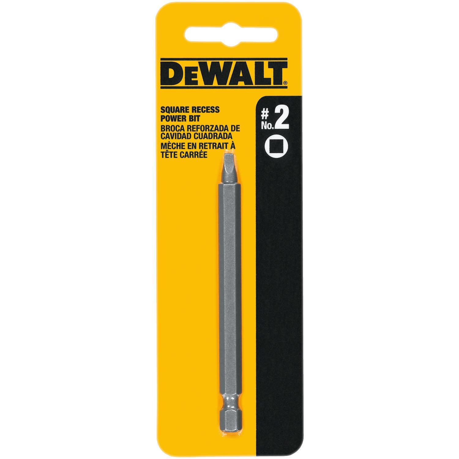 Photos - Drill Bit DeWALT Square Recess #2 X 6 in. L Screwdriver Bit Heat-Treated Steel 1 pc DW2262 