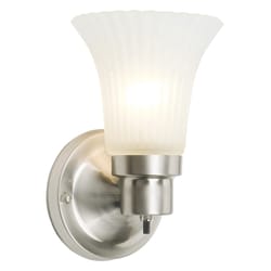 Design House Satin Nickel Nickel Incandescent Outdoor Wall Fixture