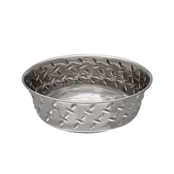 Loving Pets Silver Diamond Plated Stainless Steel 4 cups Pet Bowl For Dogs