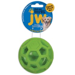 JW Pet For Dog Red Rubber Treat N Squeak Ball Flexible Toy/Treat Dispenser Medium 1 pk