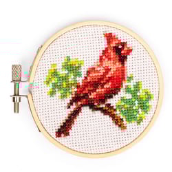 Kikkerland Cardinal Mini Cross Stitch Embroidery Kit 1 pk