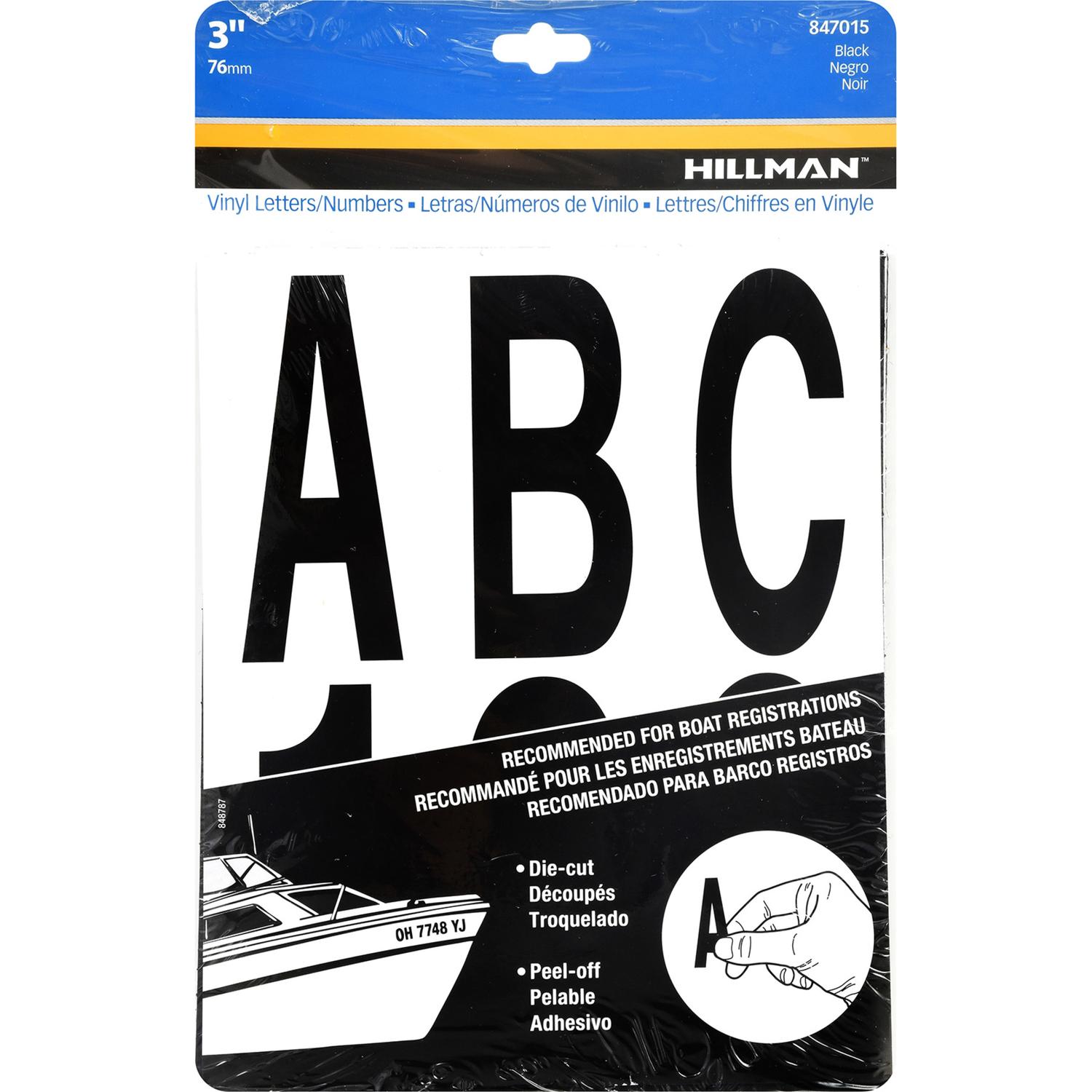Hillman 2-inch Adhesive Letter Pack with Reflective Letters in Black and Silver | The Home Depot Canada