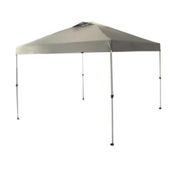 Crown Shade One Touch 150D Polyester Regal 100 Canopy 9.2 ft. H X 9.11 ft. W X 9.11 ft. L