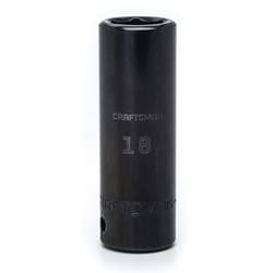 CRAFTSMAN 18 mm X 1/2 in. drive Metric 6 Point Deep Impact Socket 1 pc