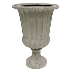 Mallory Planters & Garden 25 in. H X 18 in. D Resin/Stone Powder Urn Planter Cement