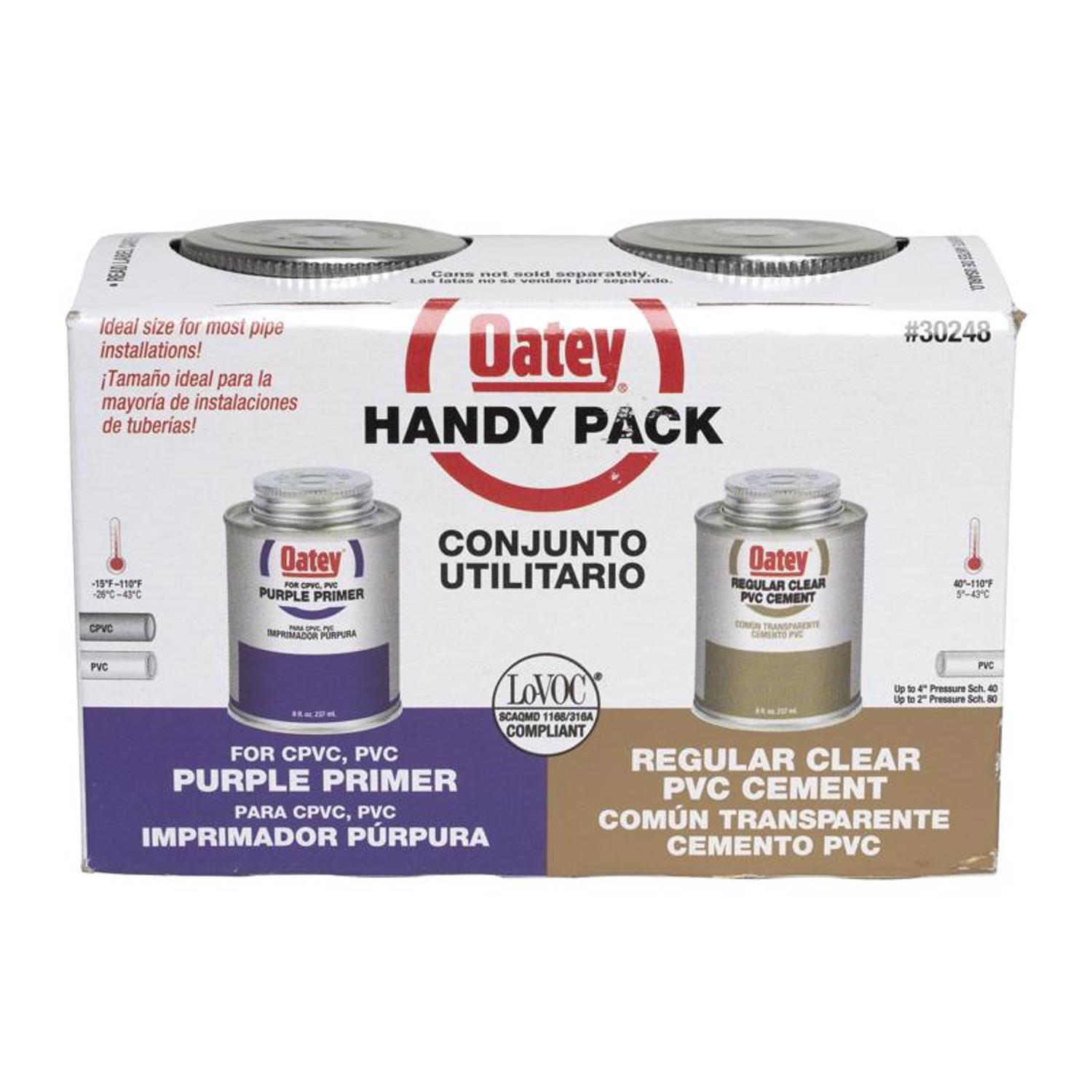 4006591 8 oz Handy Pack Clear & Purple Primer & Cement for PVC