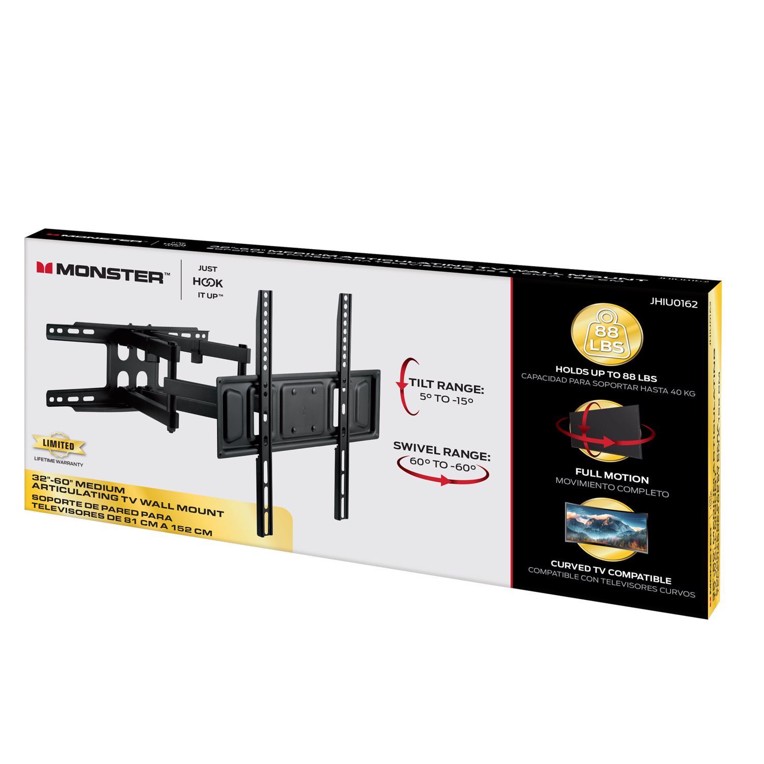 Monster Just Hook It Up Articulating TV Wall Mount - Thumbnail 2