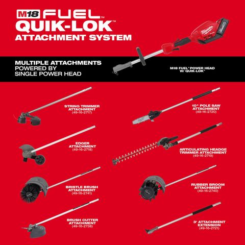Milwaukee M18 Fuel Quik-Lok Professional Grade 48.75 in. L Rubber