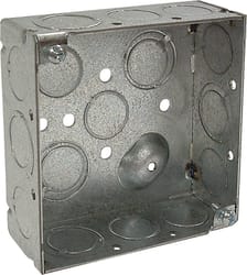 Raco Old Work 21 cu in Square Steel 2 gang Outlet Box Gray