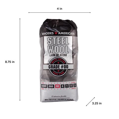 Rhodes American 00 Grade Very Fine Steel Wool Pad 12 pk Mfr