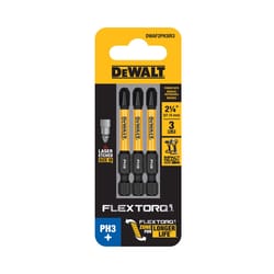 DeWalt FlexTorq Phillips #3 X 2.25 in. L Impact Driver Bit Set Steel 3 pc