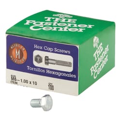 HILLMAN M6-1.00 mm D X 10 mm L Heat Treated Steel Hex Head Cap Screw 1 pk