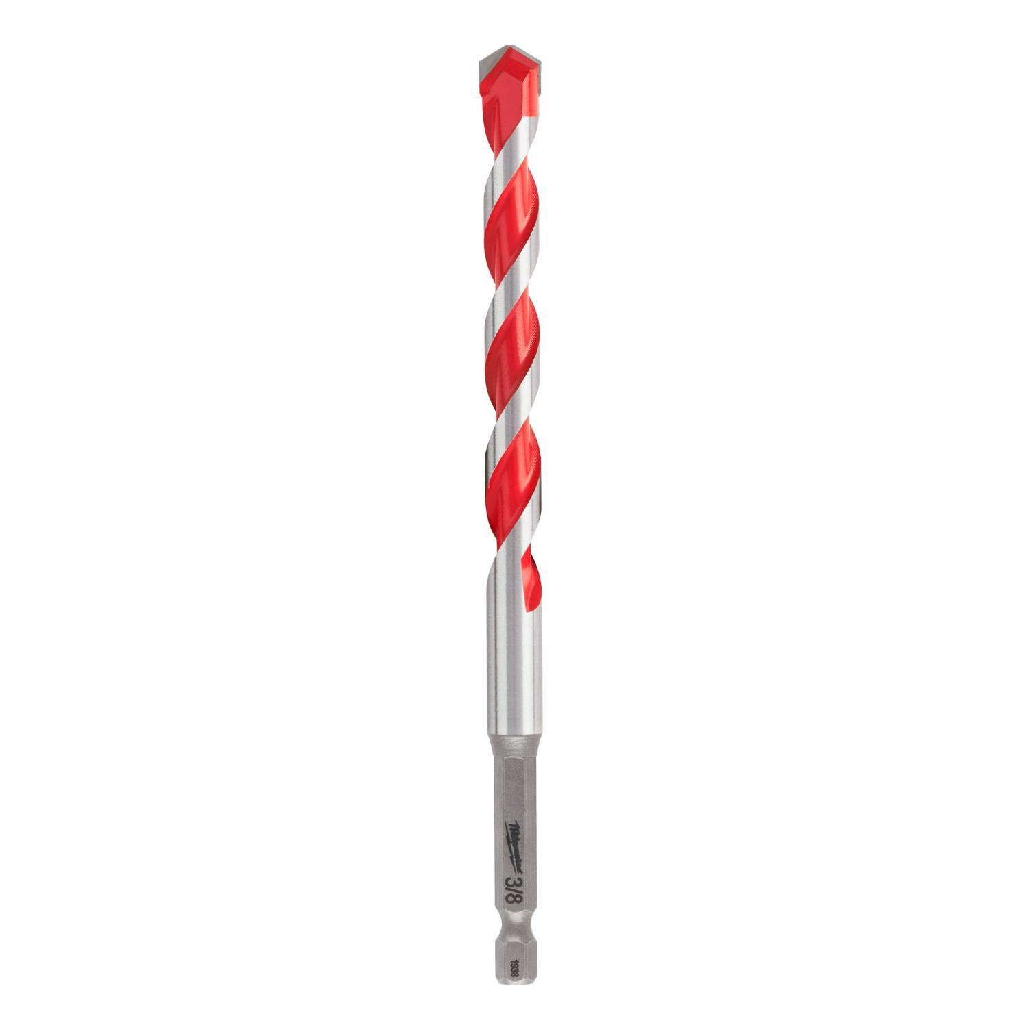 Photos - Drill Bit Milwaukee Shockwave 3/8 in. X 6 in. L Carbide Hammer  Hex Shank 1 pk 48-20-9021 