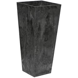 Novelty ArtStone 13.5 in. H X 7.5 in. W X 7.5 in. D Resin Ella Tall Tall Planter Black
