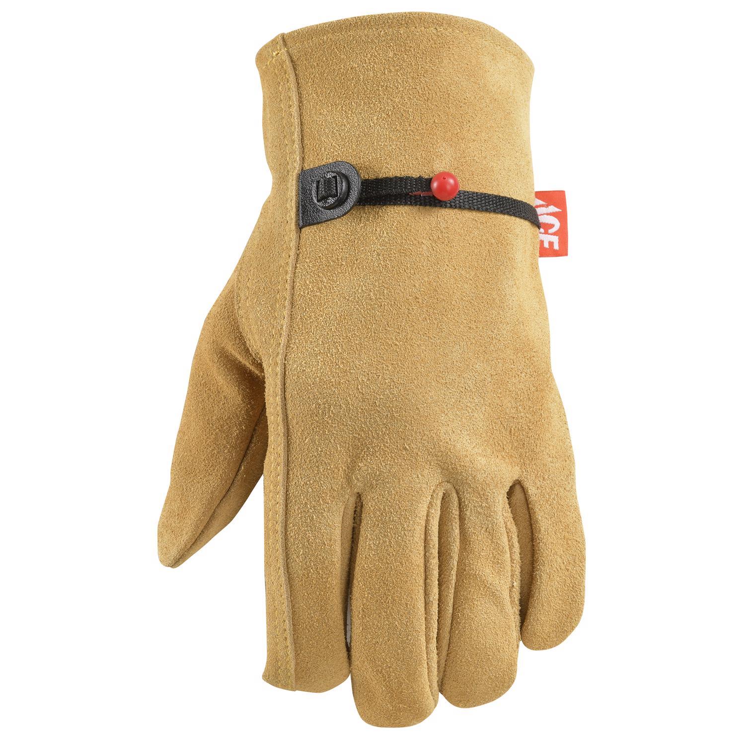 Ace M Suede Cowhide Driver Tan Gloves Mfr# 1004M-ACE - Ace Hardware