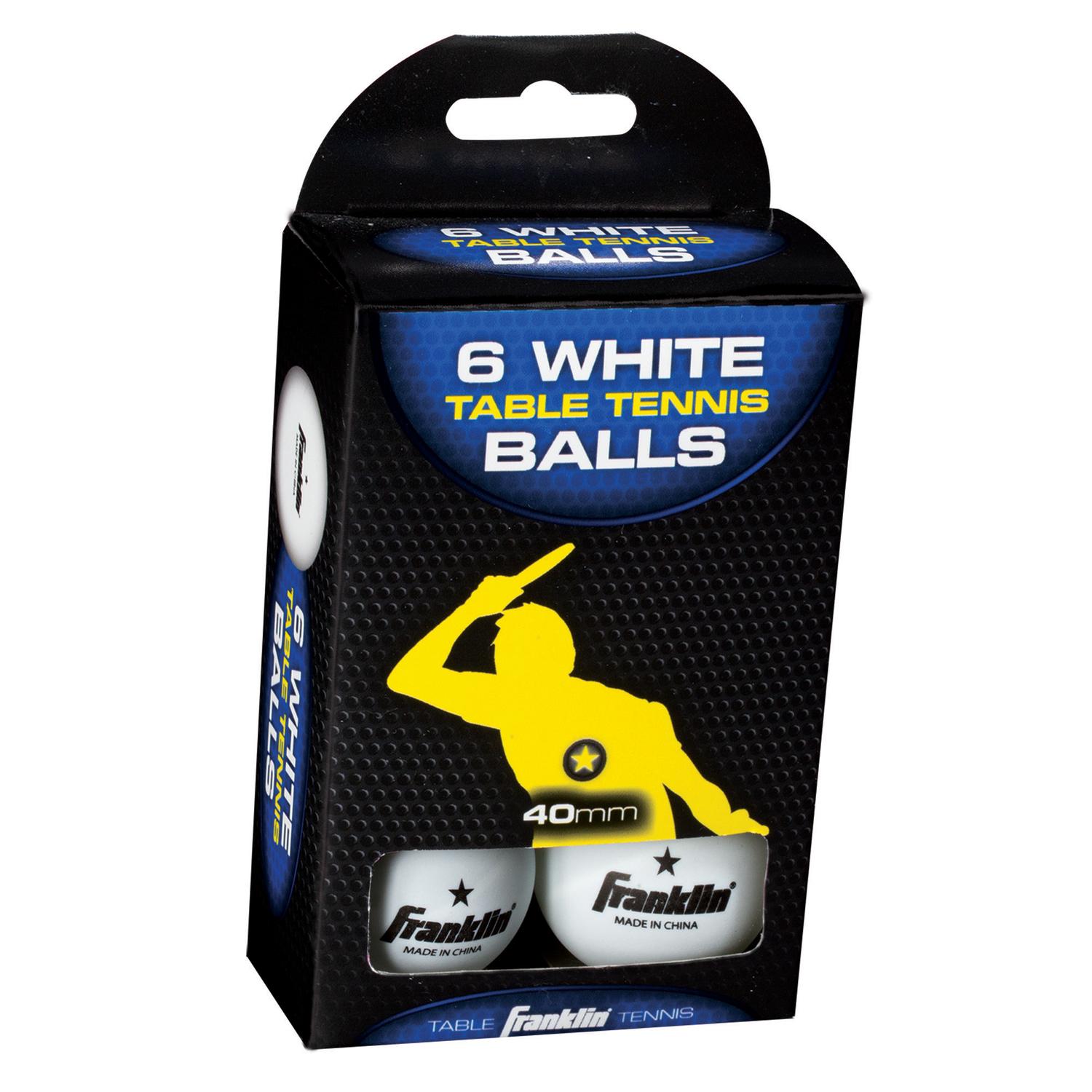Franklin Table Tennis Balls White 6 pc Mfr# 57113 - Ace Hardware