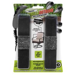 Slipstick Gorilla Outdoor Black Push-On Marine Grade Berber Chair Glide 8 pk