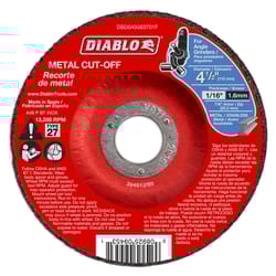 Diablo 4-1/2 in. D X 7/8 in. Aluminum Oxide Metal Cut-Off Disc 10 pk