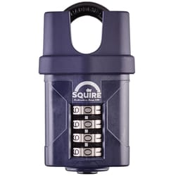 Squire 3.62 in. H X 1.97 in. W X 1.02 in. L Die-Cast Metal 4-Dial Combination Combination Padlock