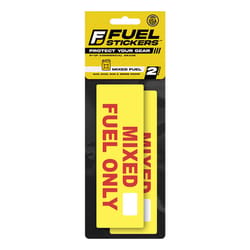Fuel Stickers 2 in. H X 6 in. W Rectangle Yellow Fuel Sticker Label 2 pk