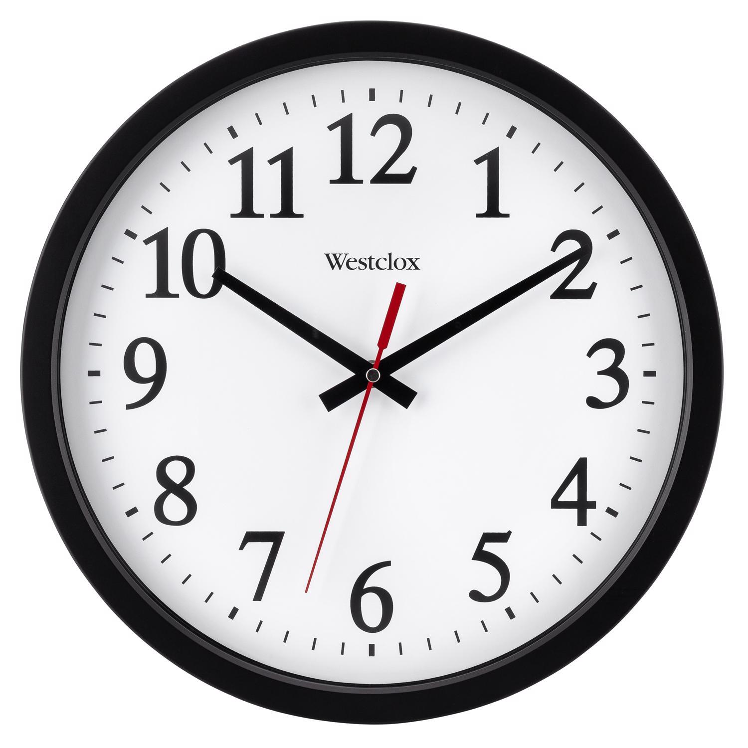 Westclox 14 in. L X 12 in. W Indoor Analog Wall Clock Plastic