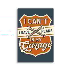 P Graham Dunn 12 in. H X 8 in. L Multicolored Metal Plans in My Garage Sign