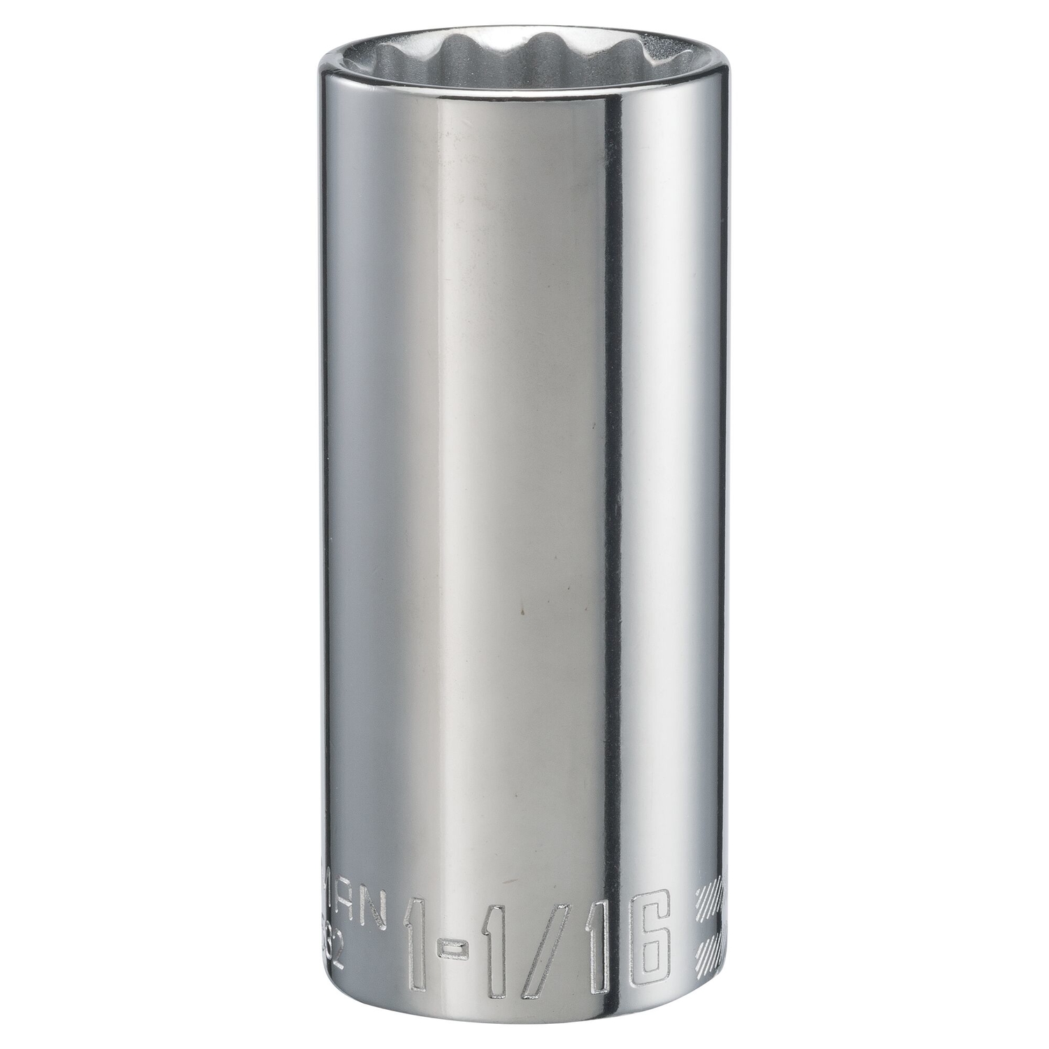Craftsman 1-1/16 in. X 1/2 in. drive SAE 12 Point Deep Deep Socket 1 pc
