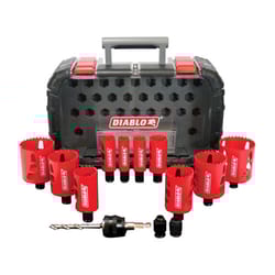 Diablo Snap-Lock Plus Bi-Metal Diablo Mandrel 2-3/8 in. L Hole Saw Kit Arbor Included