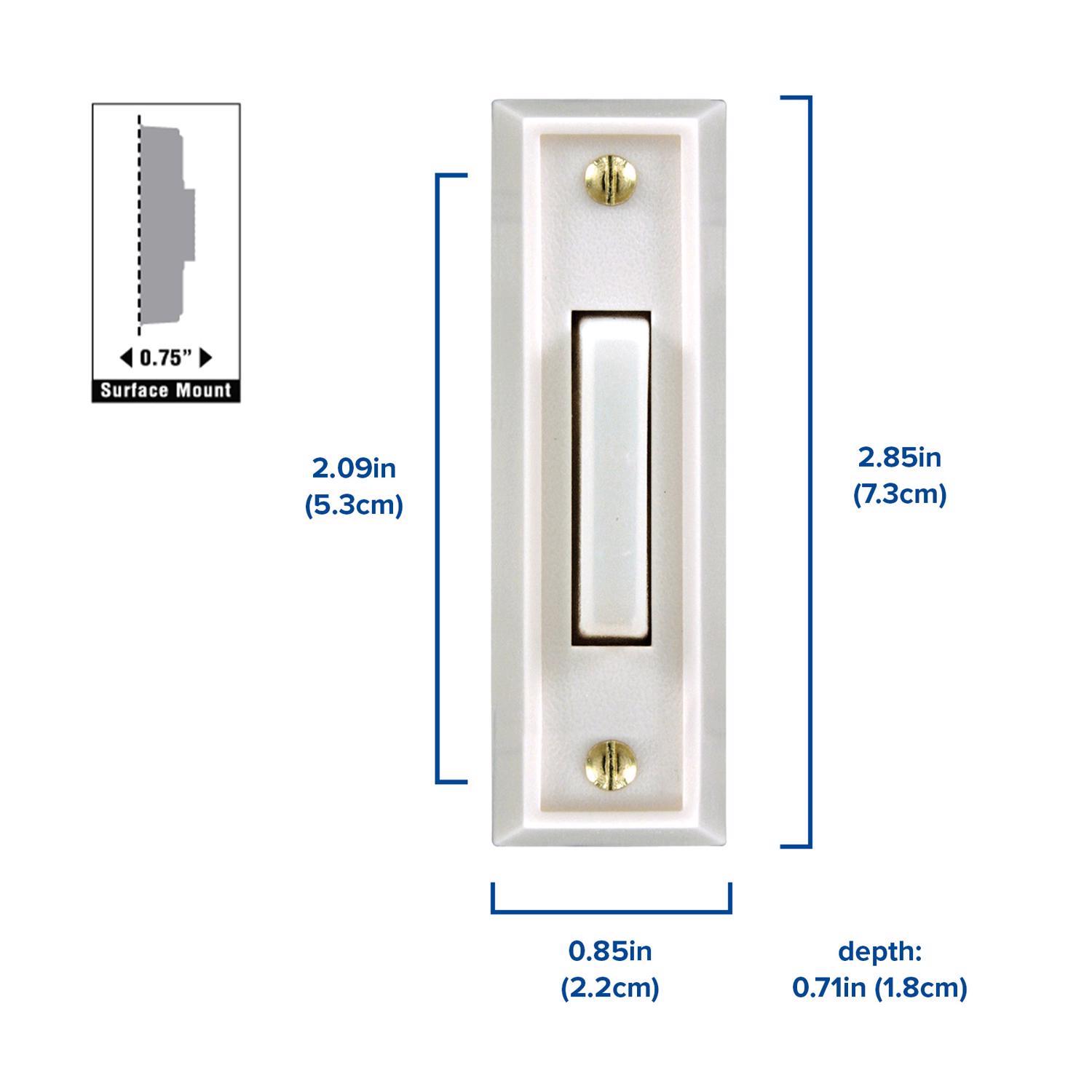 Heath Zenith White Plastic Wired Door Chime Kit Mfr# 18000074
