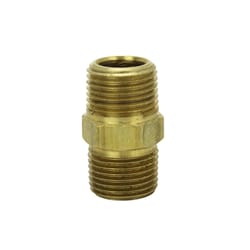 Milton Brass Hex Nipple 3/8 in. MPT X 3/8 in. MPT 2 pc
