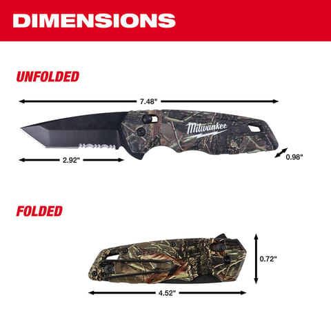 Milwaukee Fastback 7-3/4 in. Flip Folding Spring Assisted Pocket