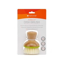 Full Circle Bubble Up 2.3 in. W Medium Bristle 1.5 in. Bamboo Handle Dish Brush