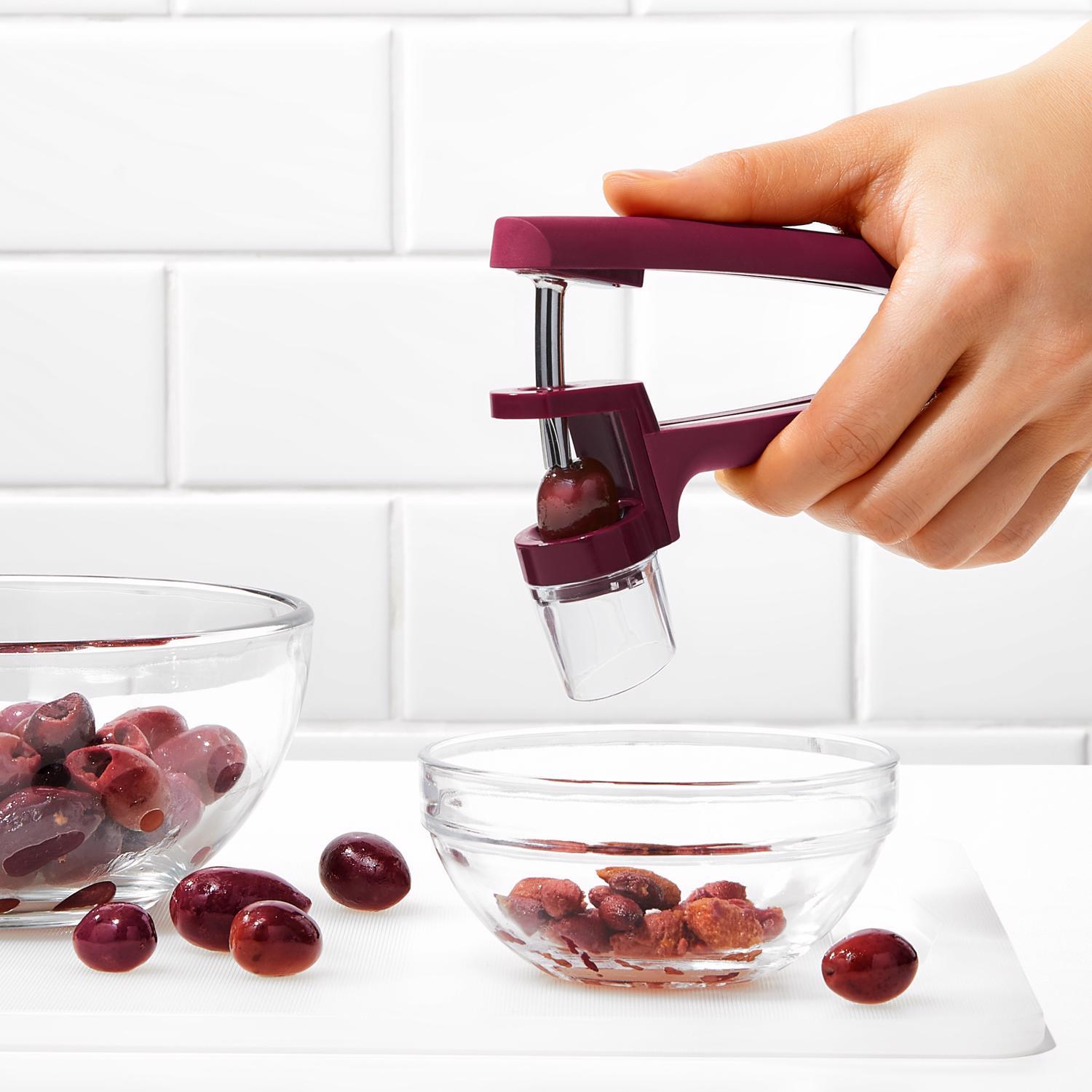 OXO Good Grips Beet Zinc Cherry Pitter - Thumbnail 4