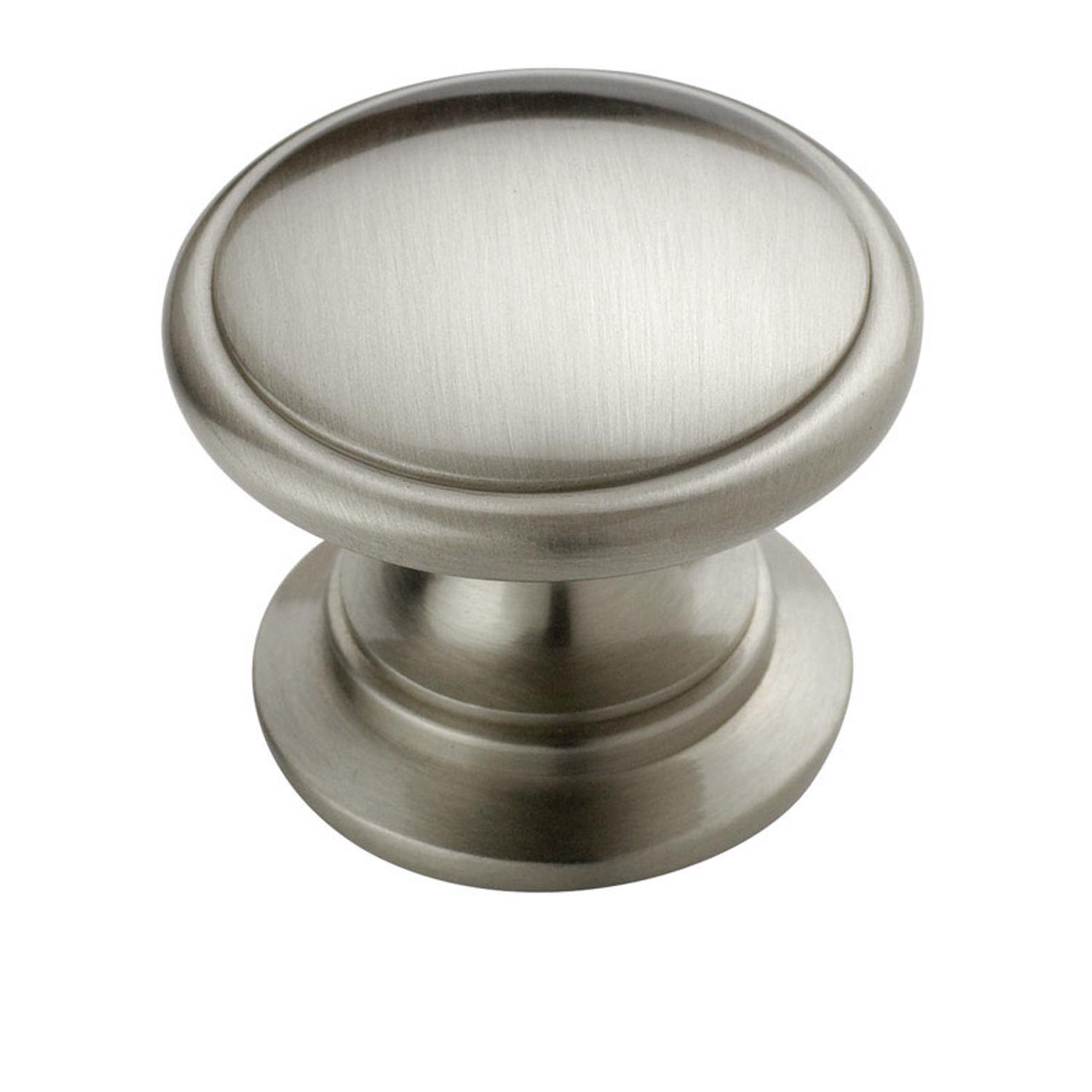Photos - Furniture Hardware Amerock Allison Round Furniture Knob 1-1/4 in. D 28.702 mm Brushed Nickel 1 pk BP53012G10