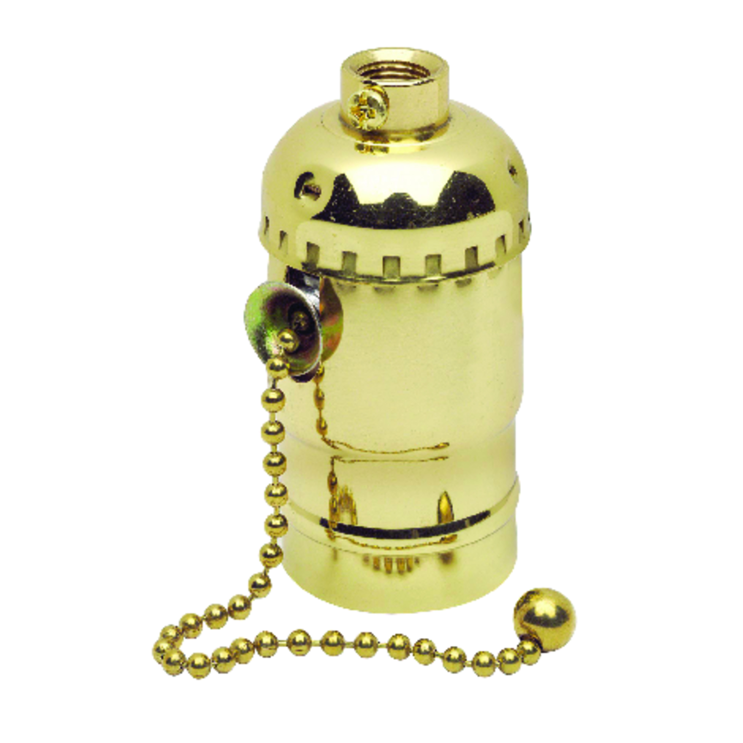 Leviton Polished Brass Pull Chain Lamp Socket Interior Mechanism  C20-19980-PG