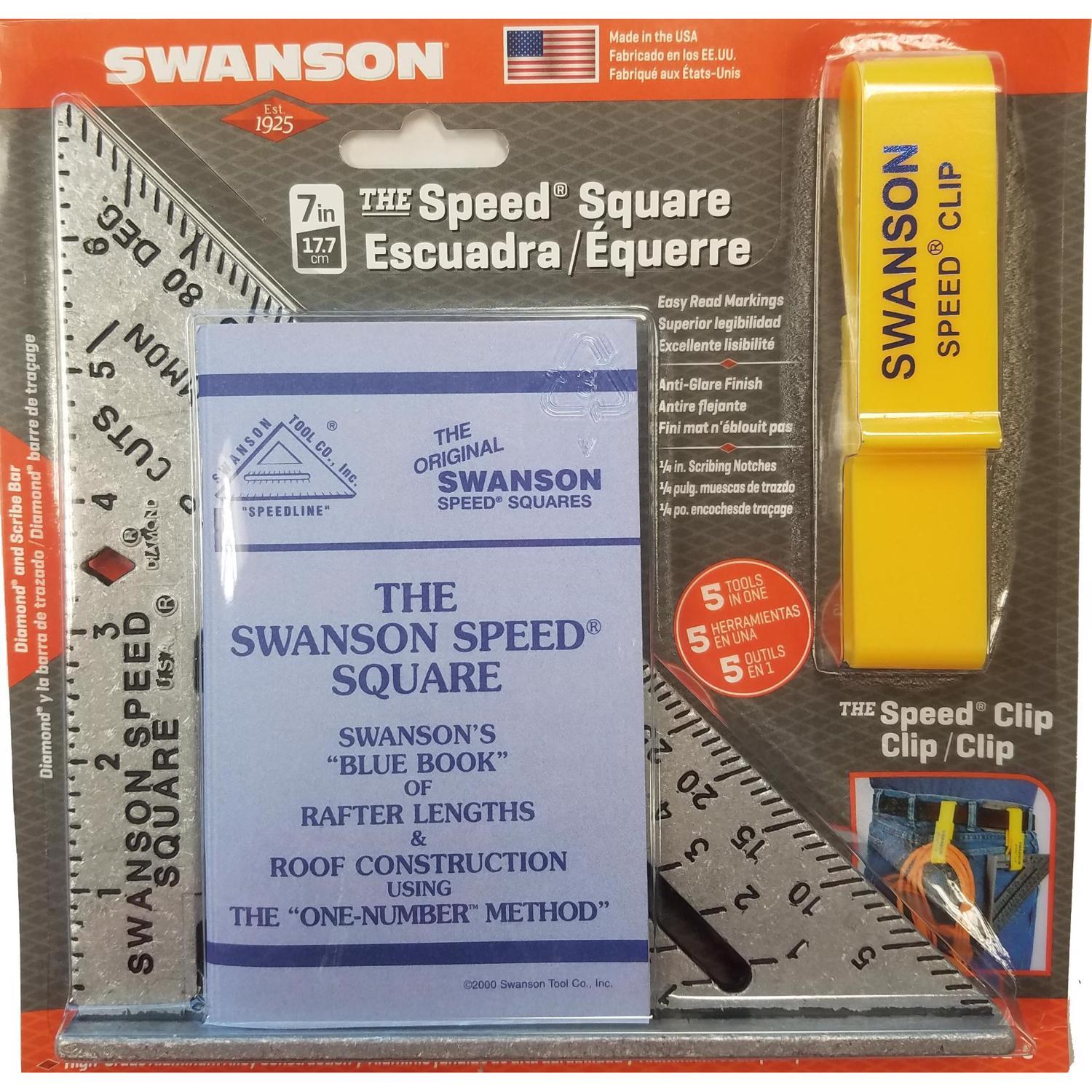 Swanson Original 7.25 in. L X .875 in. H Aluminum Speed Square Mfr