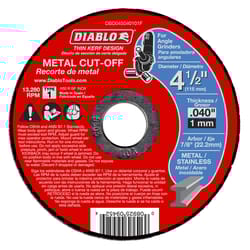 Diablo 4-1/2 in. D X 7/8 in. Aluminum Oxide Metal Cut-Off Disc 1 pk