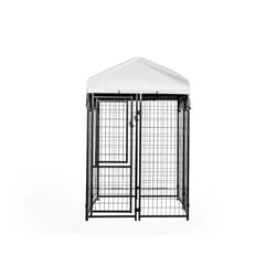 KennelMaster Medium Welded Wire Mesh Pet Kennel Black 72 in. H X 48 in. W X 48 in. D