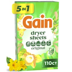 Gain Original Scent Dryer Sheets Sheets 120 pk