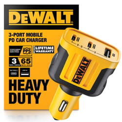 DEWALT 3 Port USB Car Charger