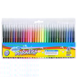 Bazic Products Classic Colors Assorted Fine Tip Washable Marker 30 pk