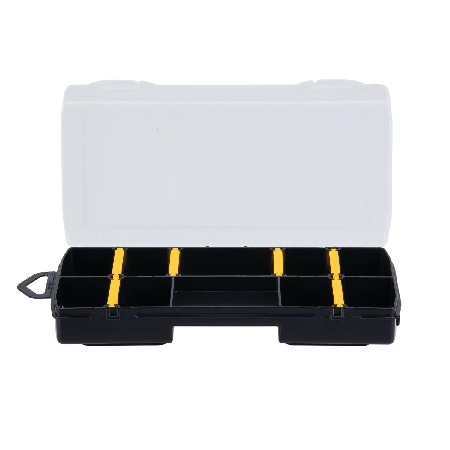 Photos - Tool Box Stanley 8.25 in. Organizer with Clear Lid Black/Yellow STST14109 