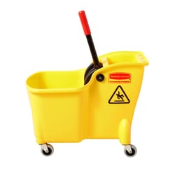Rubbermaid Tandem 31 qt Wringer Bucket Yellow