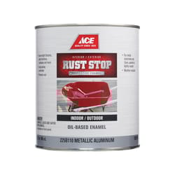 Ace Rust Stop Indoor and Outdoor Aluminum Oil-Based Enamel Rust Prevention Paint 1 qt