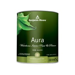 Benjamin Moore Aura Semi-Gloss Base 1 Paint and Primer Interior 1 qt