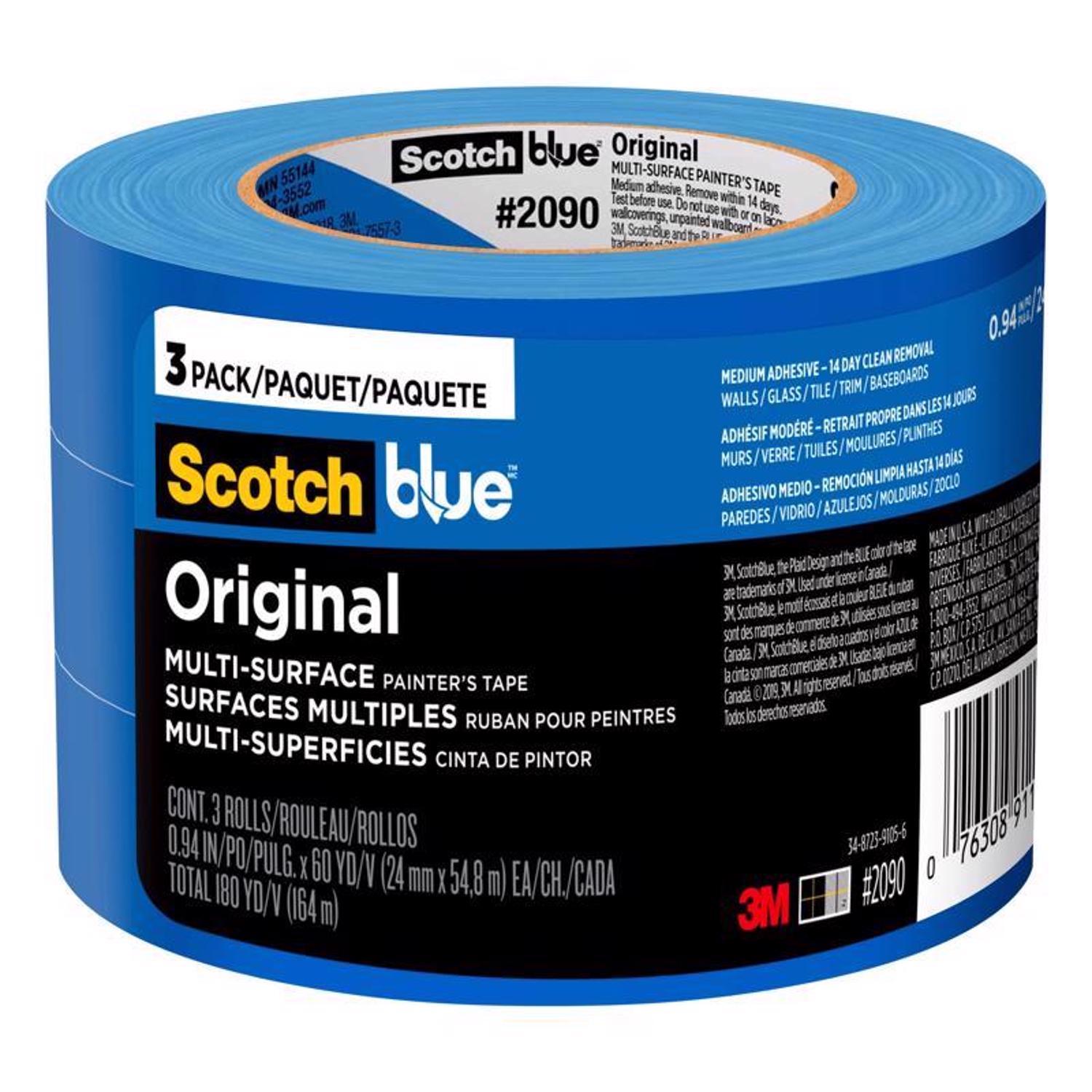 ScotchBlue .94 in. W X 60 yd L Blue Medium Strength Original