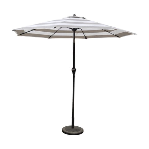 black and tan striped patio umbrella Outdoor 9' Market base not included) Best Choice Products 10ft Solar